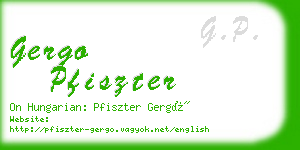 gergo pfiszter business card